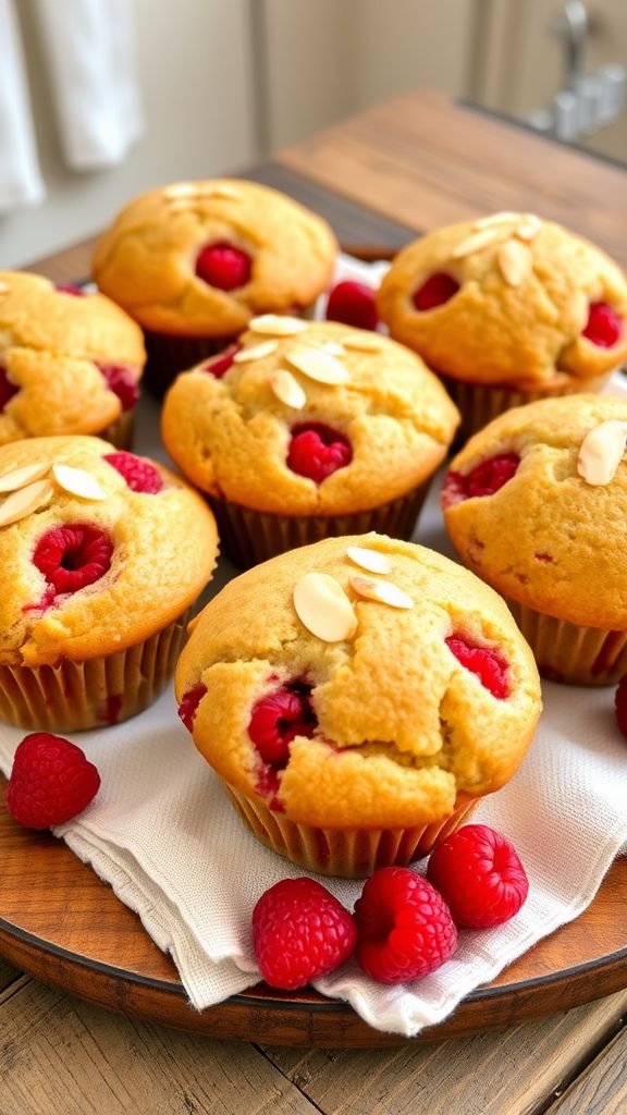 Raspberry Almond Flour Muffins