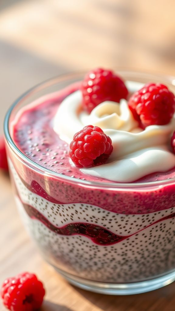 Raspberry Chia Seed Pudding  