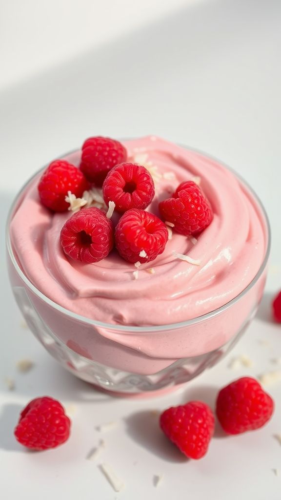 Raspberry Coconut Keto Cream