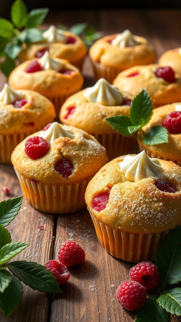 Raspberry Cream Cheese Muffins