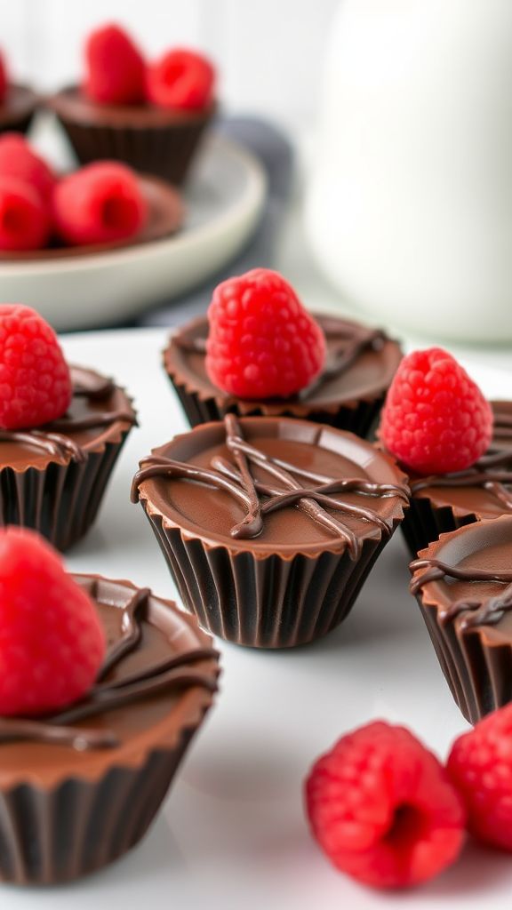 Raspberry Dark Chocolate Protein Cups  