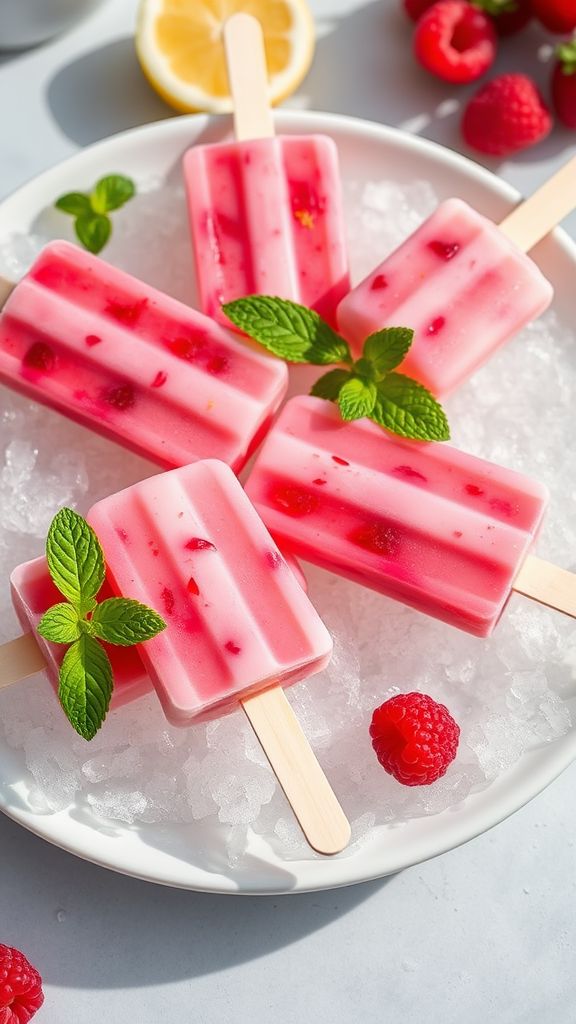 Raspberry Lemonade Keto Pops  