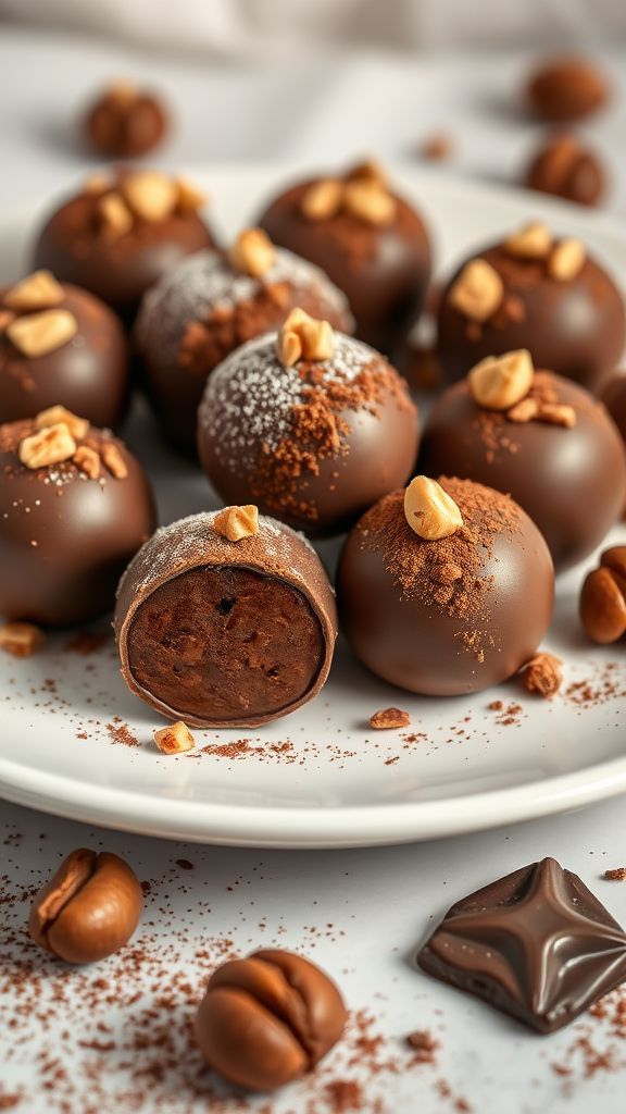 Rich Hazelnut Chocolate Truffles