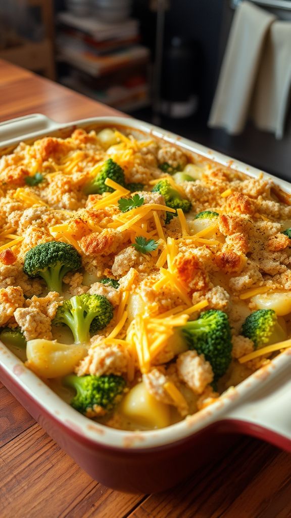 Rich Tuna and Broccoli Cheese Bake  