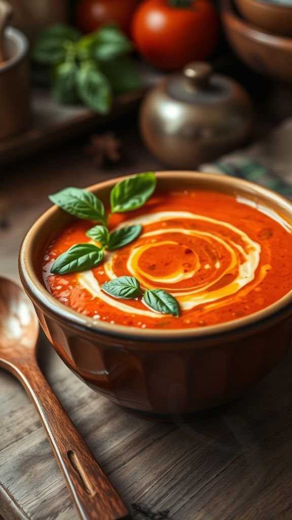 Roasted Tomato Basil Keto Soup