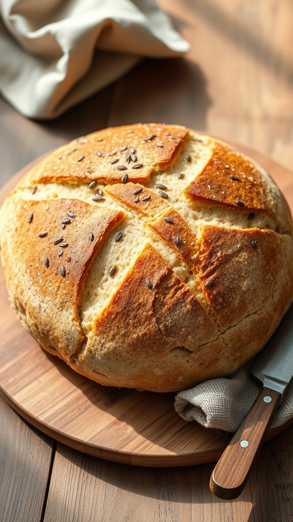 Rustic Irish Soda Bread with Flax Seeds