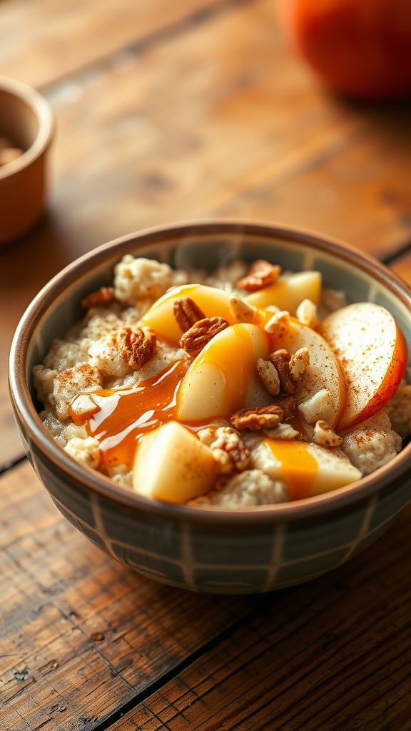 Salted Caramel Apple High-Protein Oats  