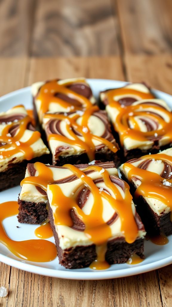 Salted Caramel Keto Cheesecake Brownies  