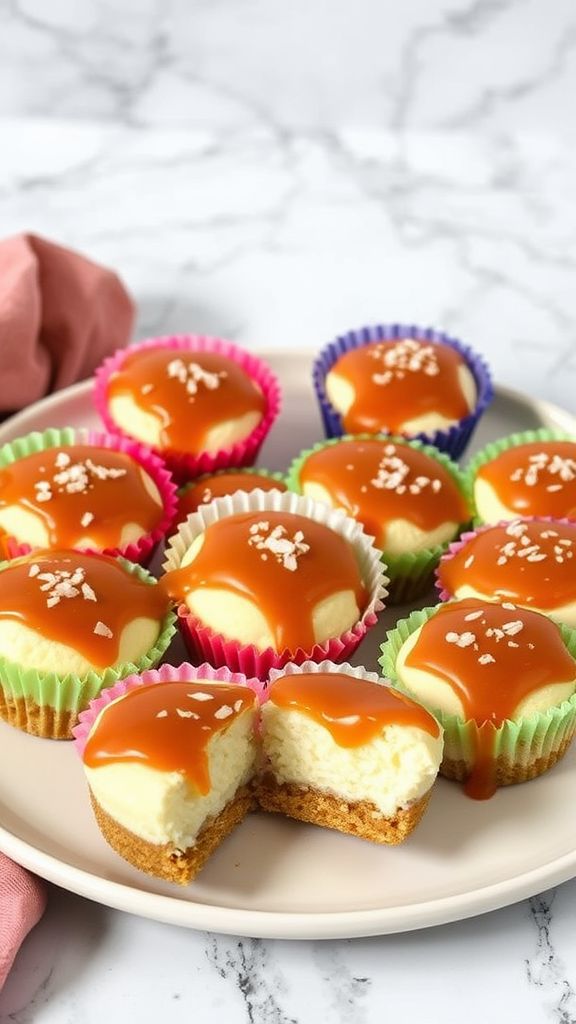 Salted Caramel Protein Cheesecake Bites  