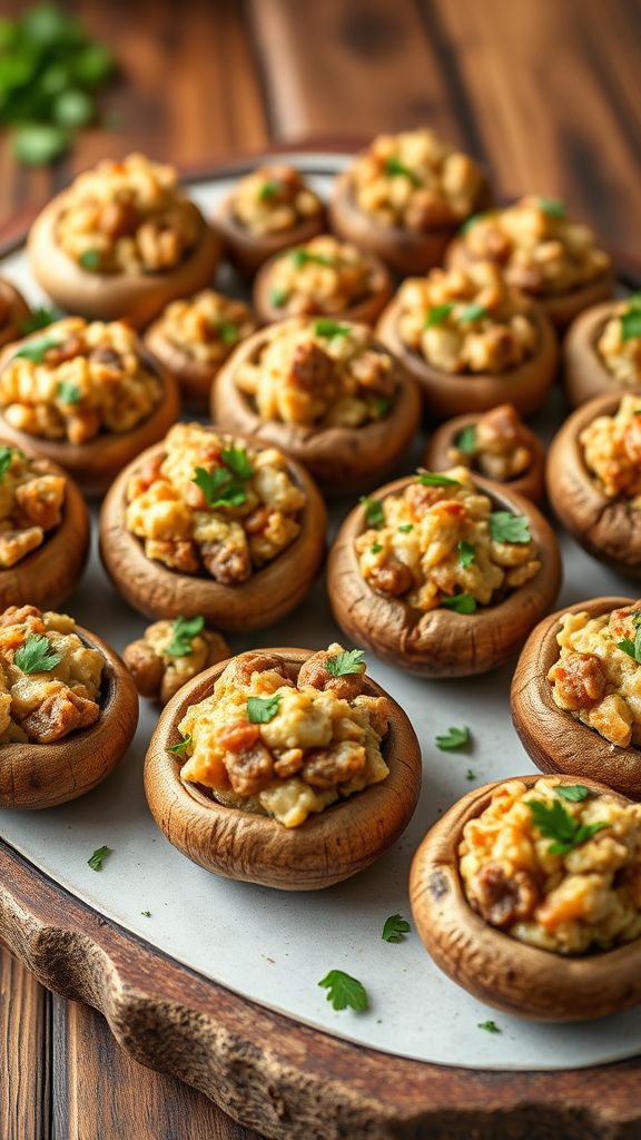 Sausage-Stuffed Mushrooms  