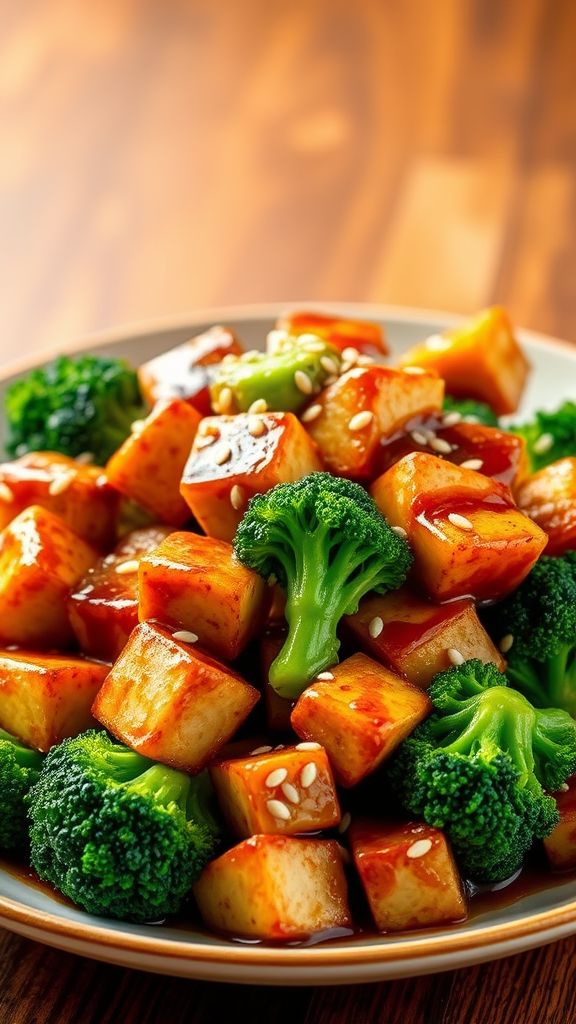 Sautéed Tofu and Broccoli Stir-Fry