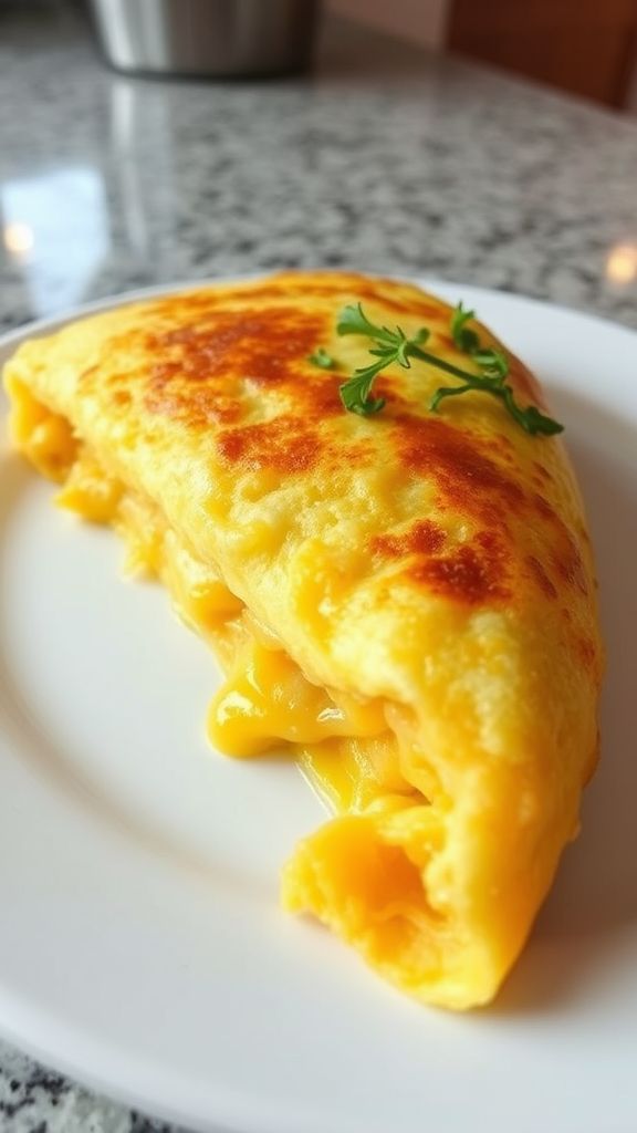 Savory Cheddar Cheese Omelette  