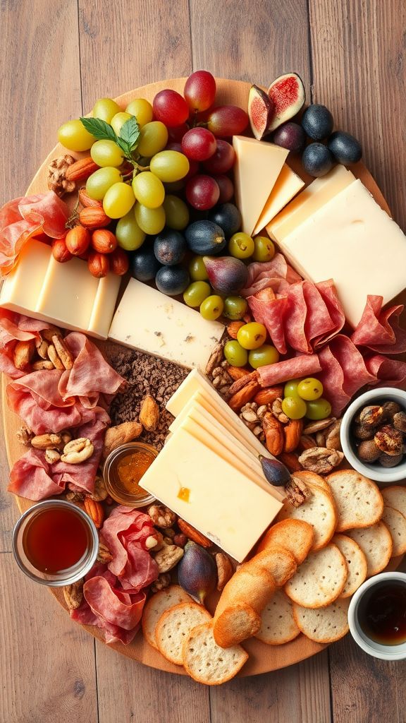 Savory Cheese and Charcuterie Board with Fruit