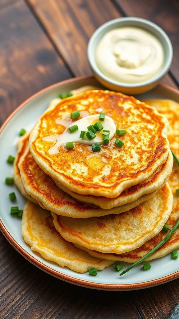 Savory Cottage Cheese Pancakes