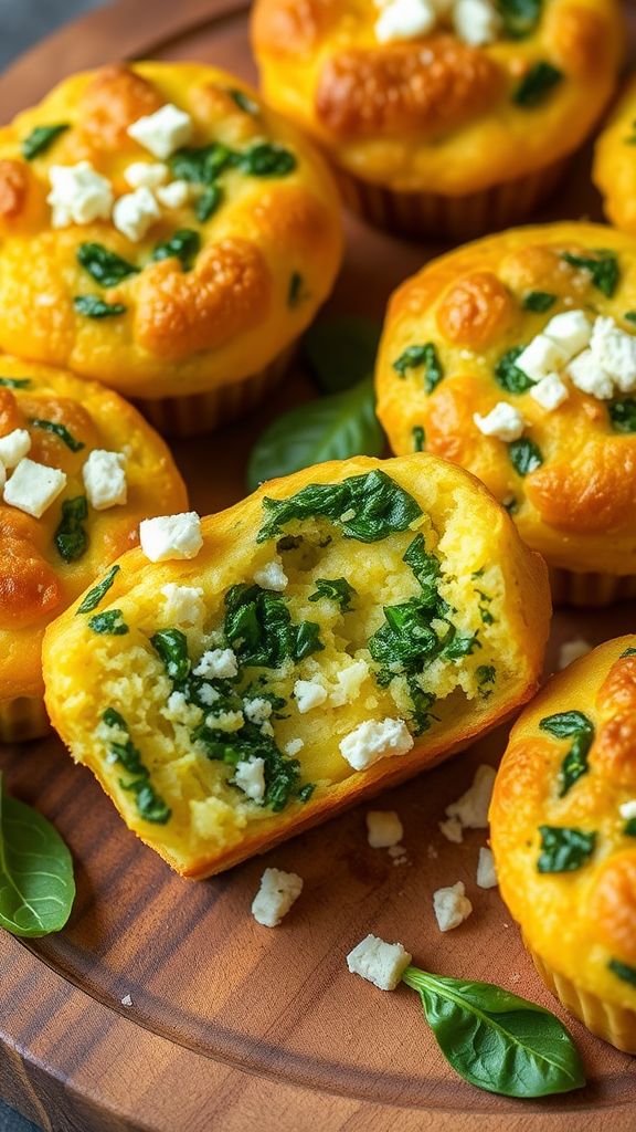 Savory Egg Muffins with Spinach and Feta