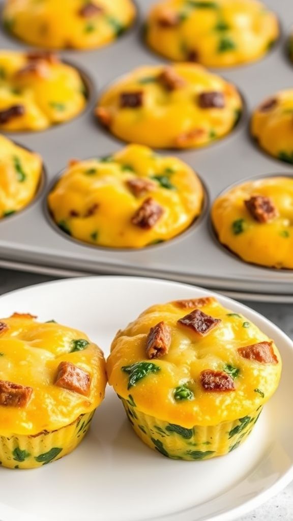 Savory Egg Muffins with Spinach and Sausage