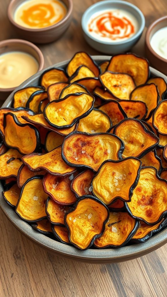 Savory Eggplant Chips  