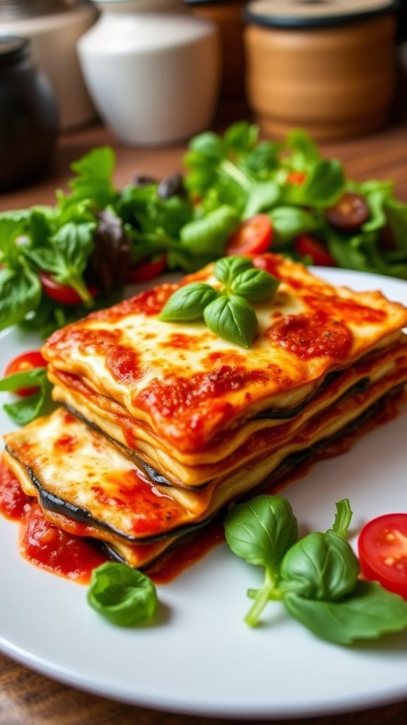 Savory Eggplant Lasagna  