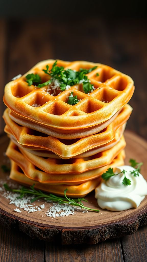 Savory Herb and Parmesan Waffles  