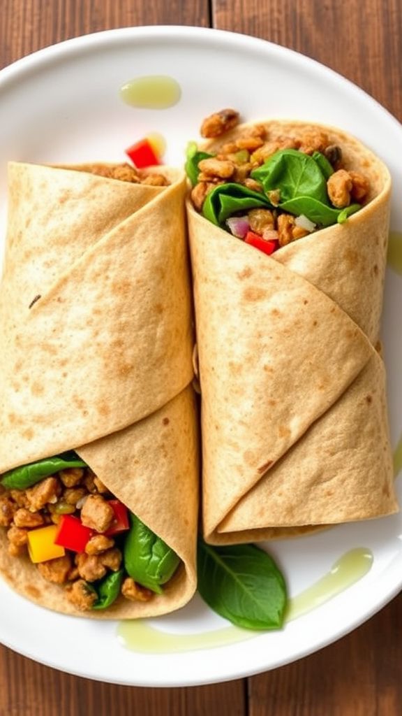 Savory Lentil and Turkey Wrap  