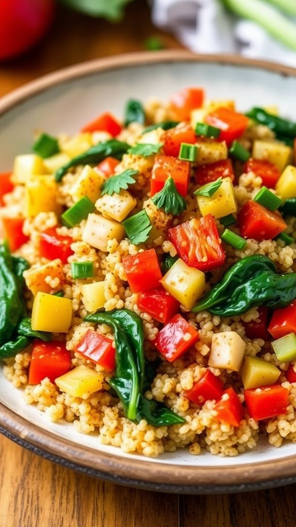 Savory Quinoa and Veggie Hash