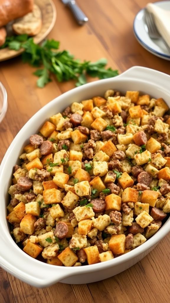 Savory Sage and Sausage Stuffing