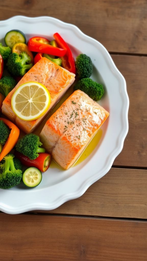 Savory Salmon and Veggie Medley