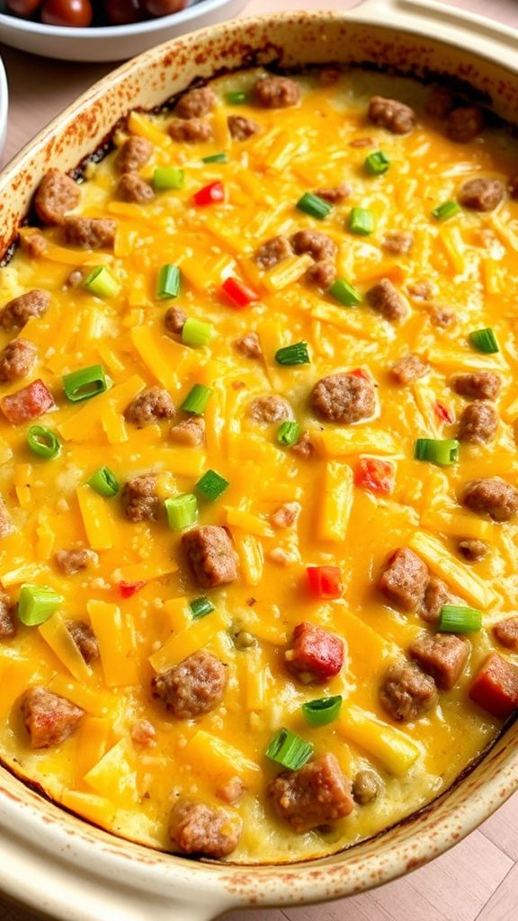 Savory Sausage and Cheese Breakfast Casserole