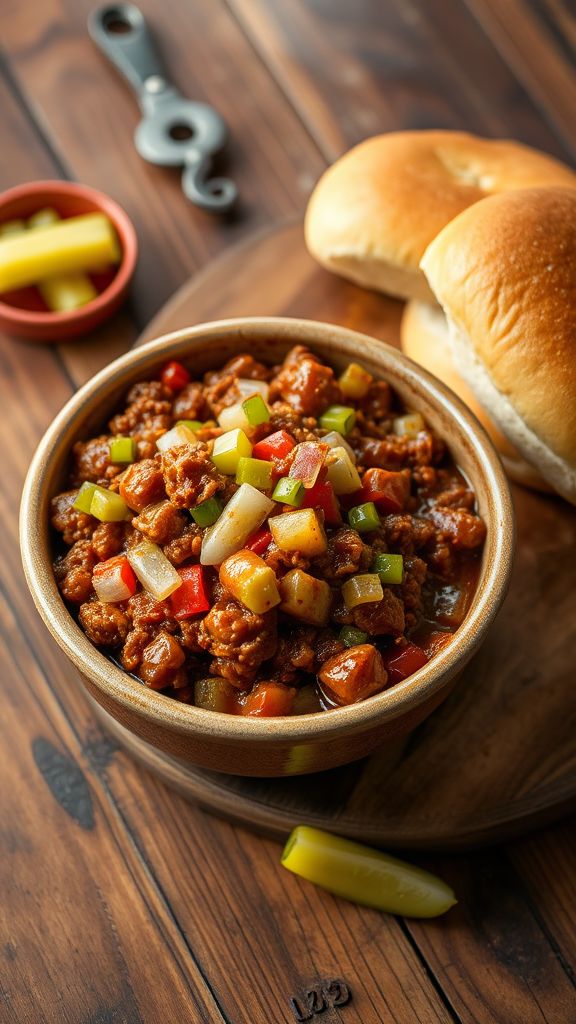 Savory Sloppy Joes in a Slow Cooker