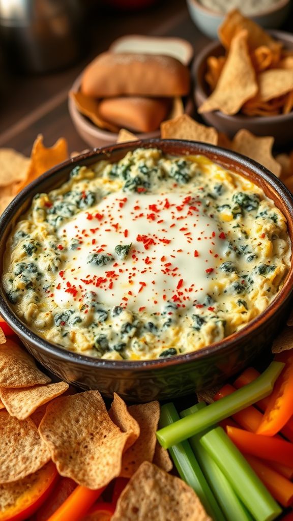 Savory Spinach and Artichoke Dip  