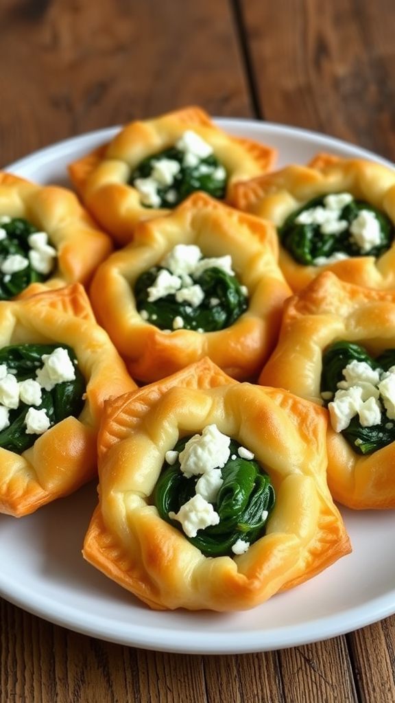 Savory Spinach and Feta Puff Pastry Bites