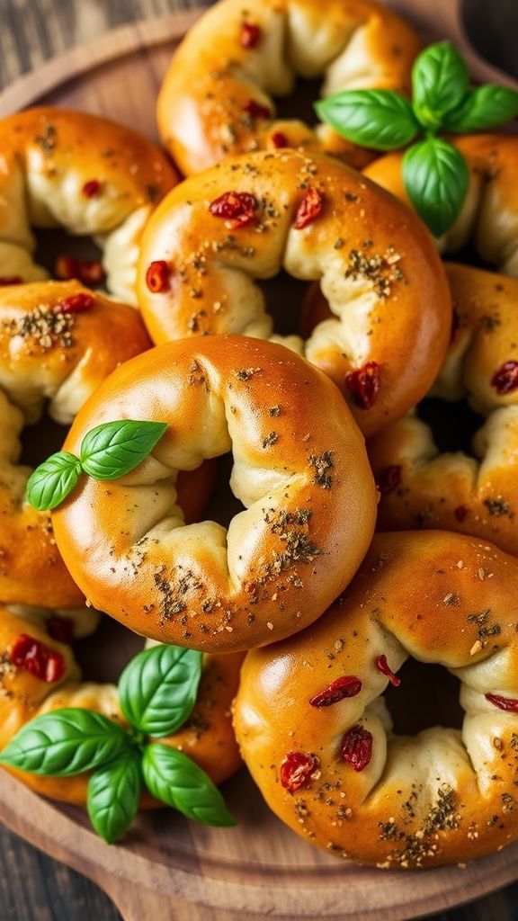 Savory Sundried Tomato & Basil Keto Bagels  