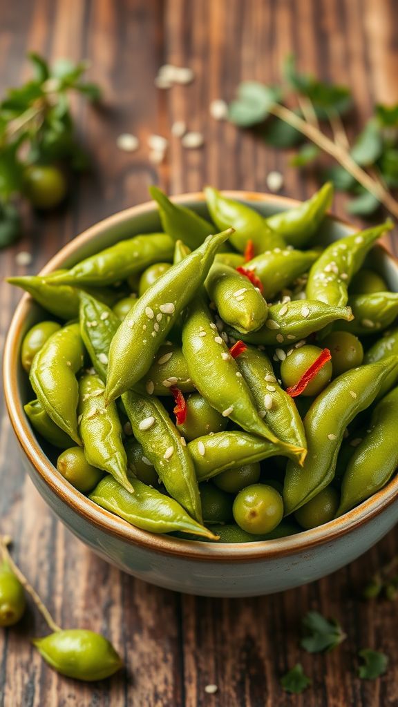 Sesame Edamame Pods