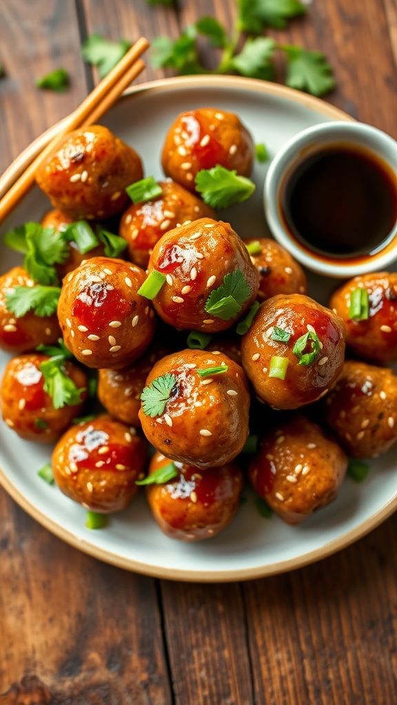 Sesame Ginger Asian Meatballs