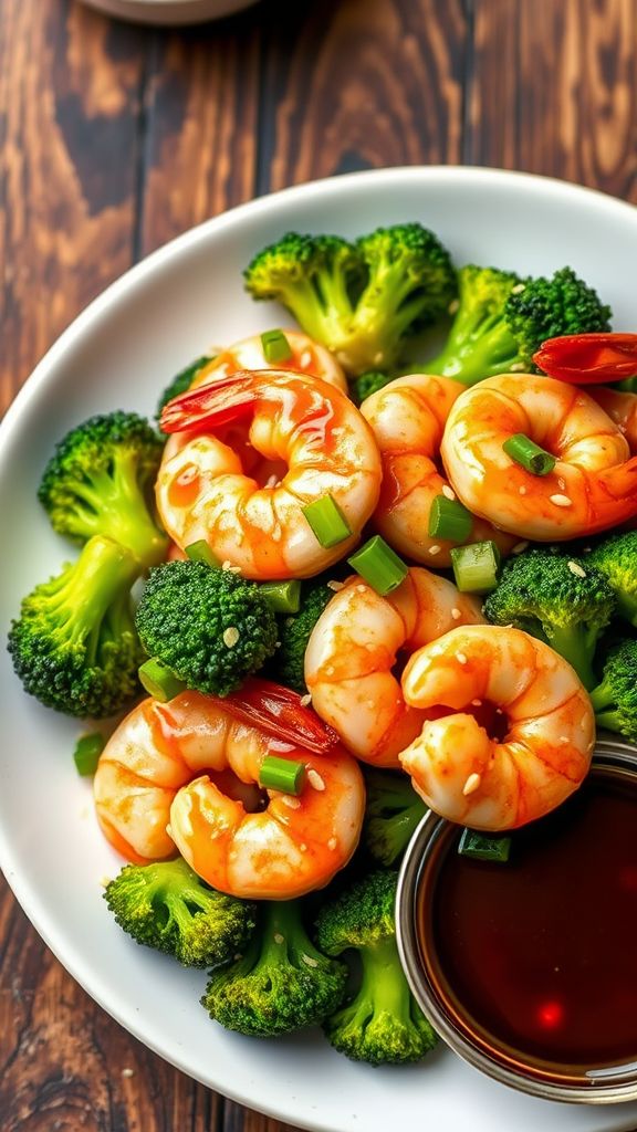 Sesame Ginger Shrimp and Broccoli