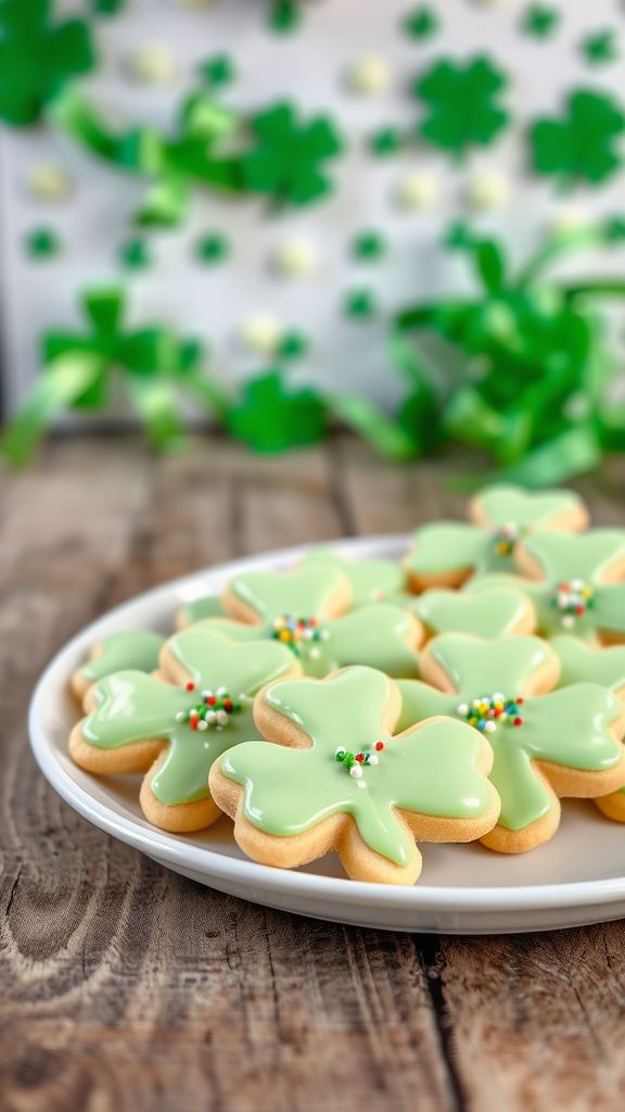 Shamrock Sugar Cookies