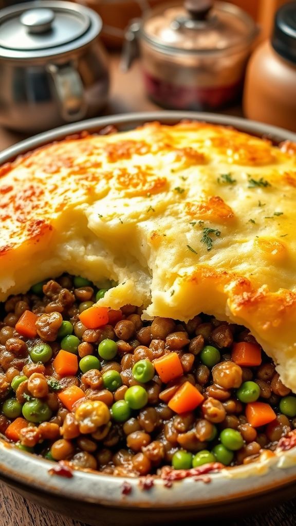 Shepards Pie with Lentils and Vegetables