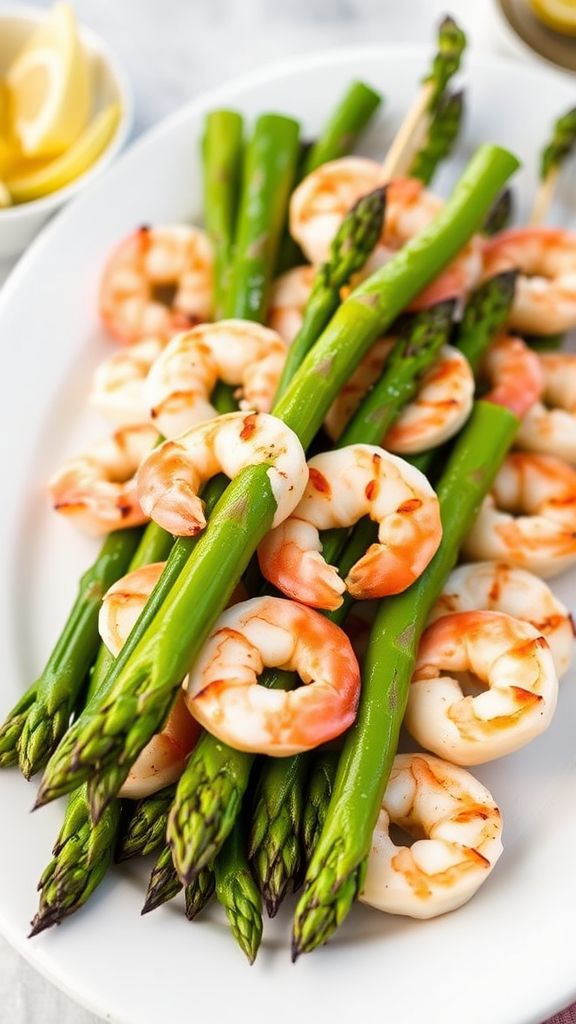 Shrimp and Asparagus Skewers  