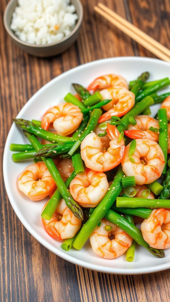 Shrimp and Asparagus Stir-Fry  