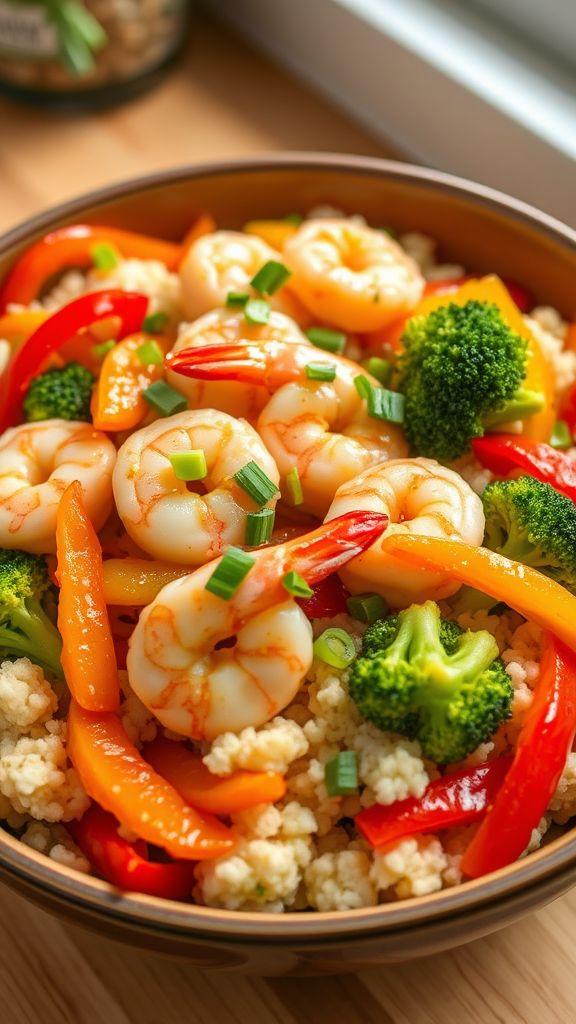 Shrimp and Cauliflower Rice Stir-Fry