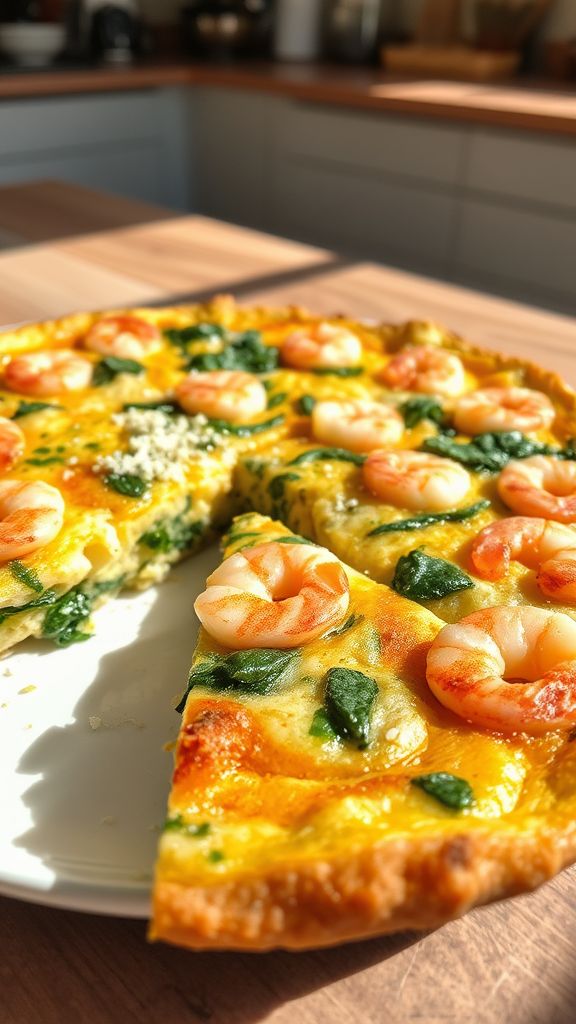 Shrimp and Spinach Frittata