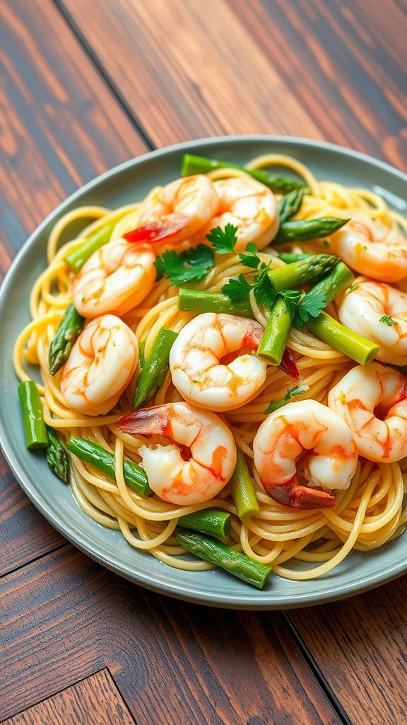 Shrimp & Asparagus Pasta Feast  