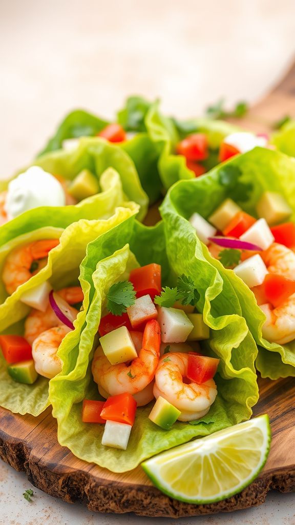 Shrimp Taco Lettuce Wraps