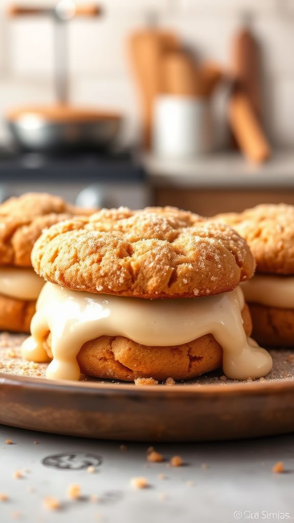 Sideline Snickerdoodle Cookie Sandwiches  