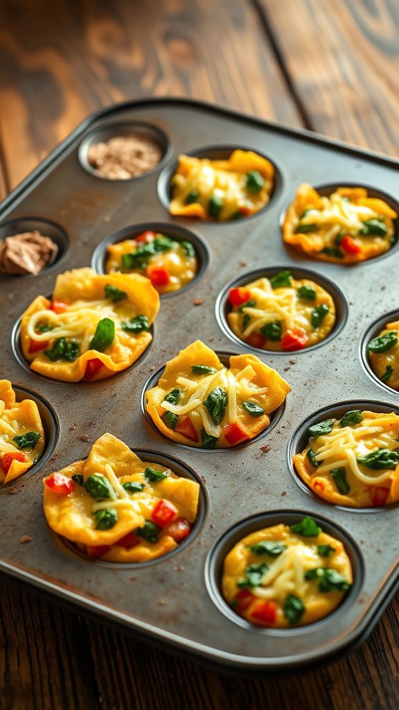 Simple Baked Egg and Veggie Cups  