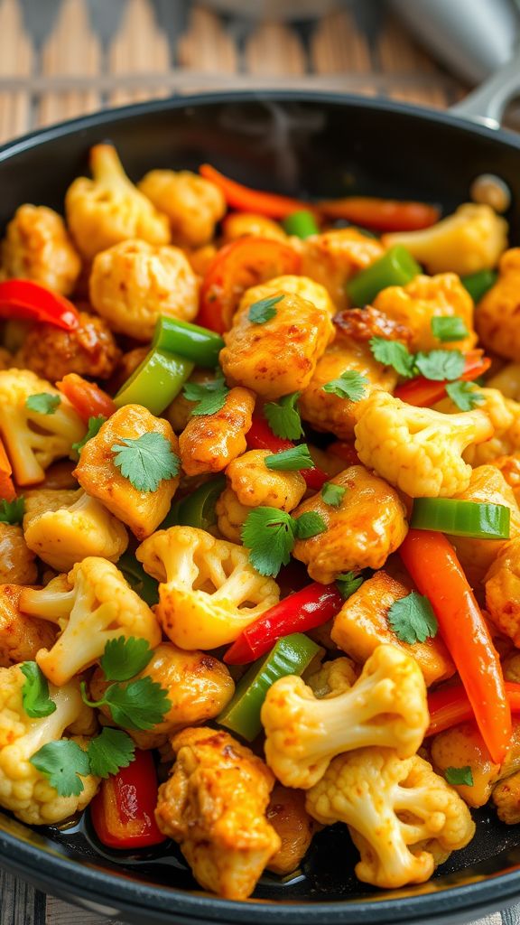 Sizzling Chicken and Cauliflower Stir-Fry