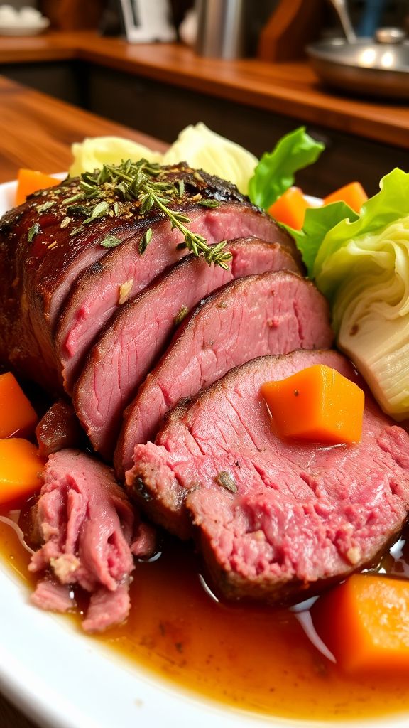 Slow-Cooked Corned Beef and Cabbage  