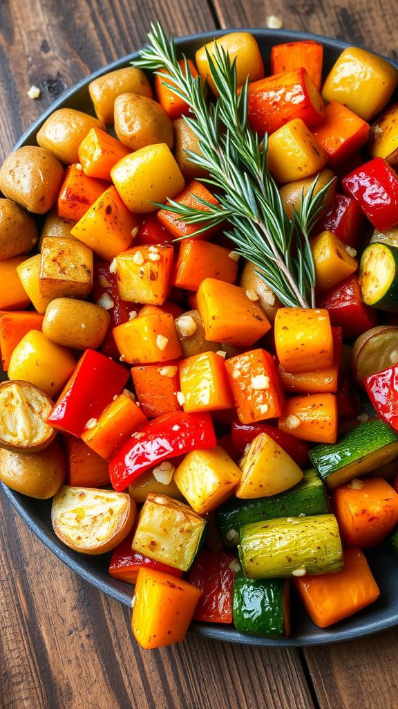 Slow-Roasted Garlic Herb Vegetables