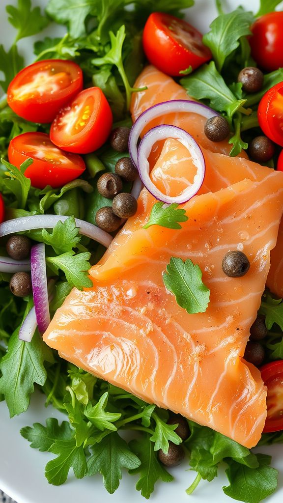 Smoked Salmon and Arugula Salad