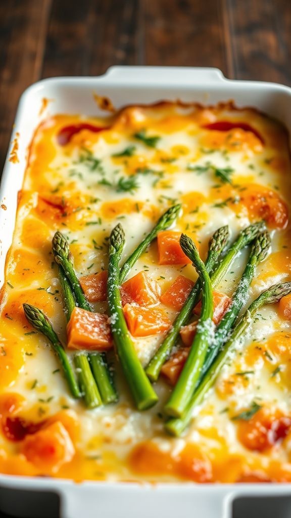 Smoked Salmon and Asparagus Bake  